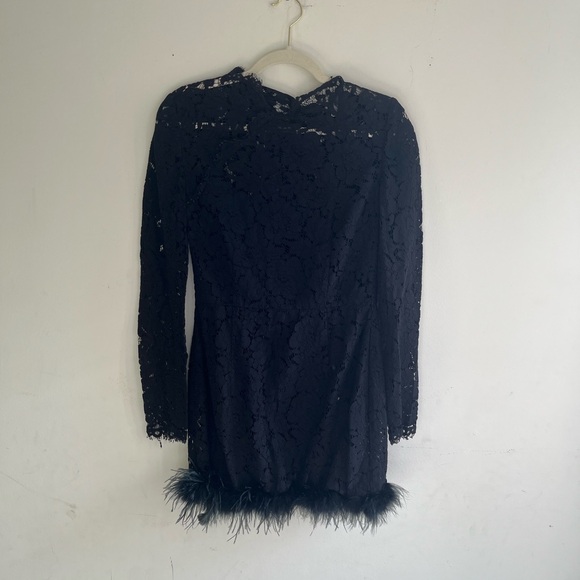 SAU LEE Mara Black Lace Dress Size 10 - Picture 5 of 12